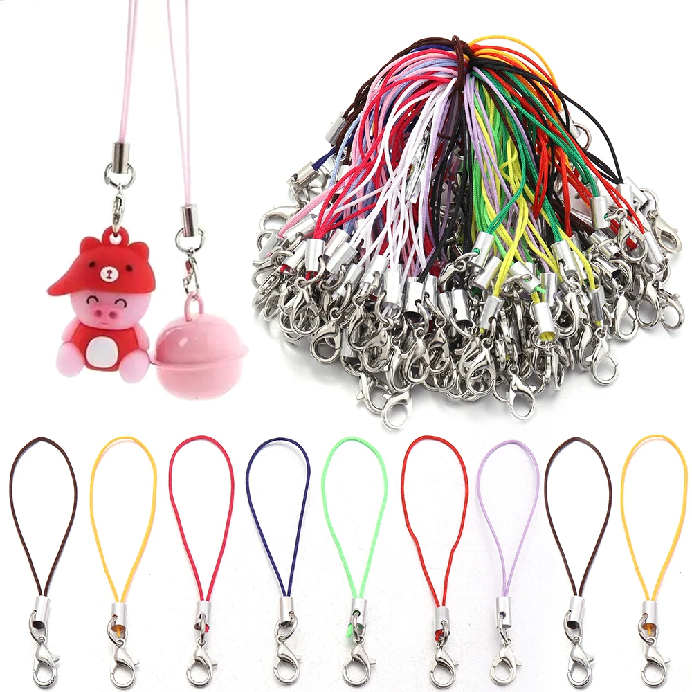 20/100Pcs Lobster Clasp Lanyard Strap Cord Mobile Phone Lanyard Polyester Key Chain Cords Charms Keyring For DIY Jewelry Making thumbnail 2