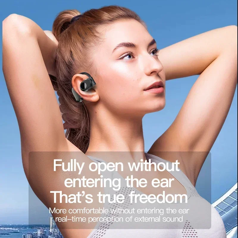 Wireless Bluetooth Headphones Air Conduction Earphones With Microphone Handsfree Noise Canceling Headset For Driving Audifonos thumbnail 5