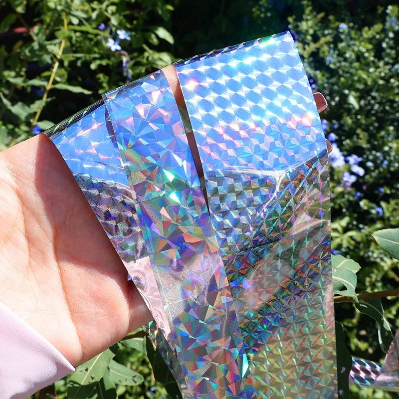 50/200m Laser Anti Bird Ribbons Tape Double-sided Reflective Tapes For Outdoor Farm Bird Pest Control Scarer Garden Accessories thumbnail 5
