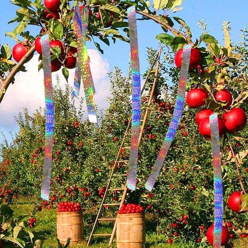 50/200m Laser Anti Bird Ribbons Tape Double-sided Reflective Tapes For Outdoor Farm Bird Pest Control Scarer Garden Accessories thumbnail 3