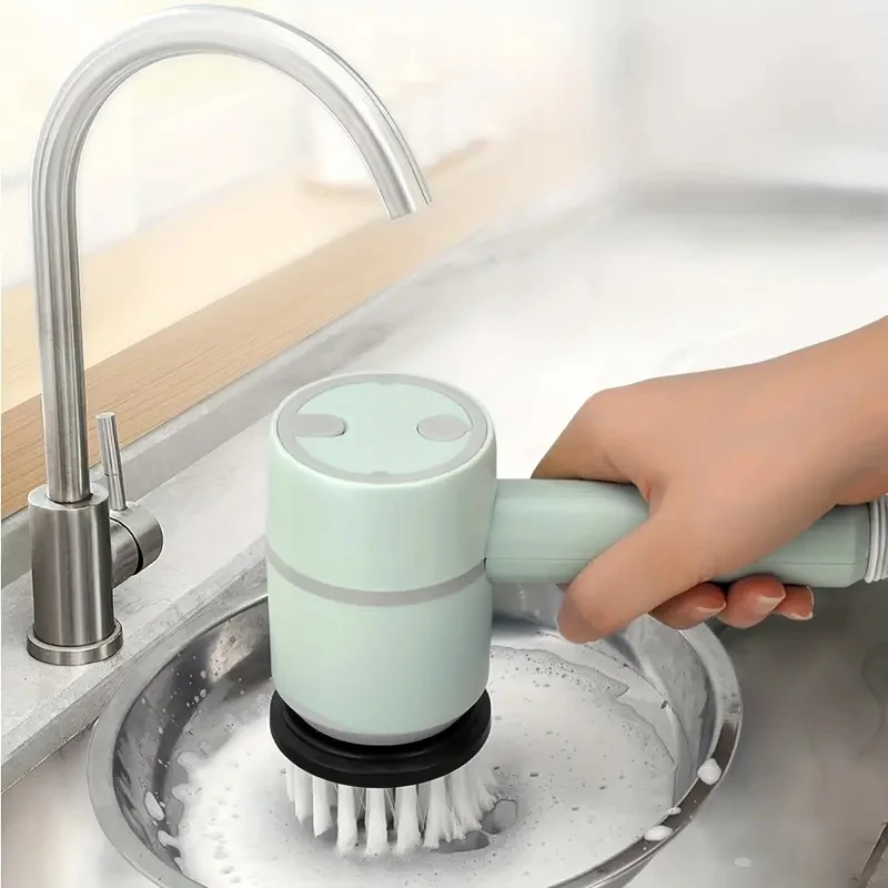OLOEY 3-in-1 Electric Spin Scrubber, Electric Cleaning Brush Handheld Kitchen Cleaner Cordless Spin Scrubber, Power Scrubber thumbnail 4