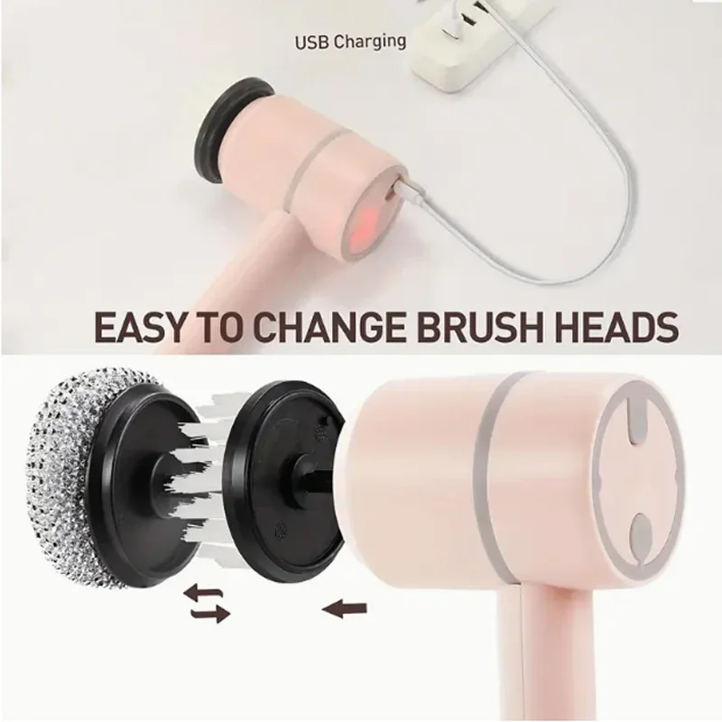 OLOEY 3-in-1 Electric Spin Scrubber, Electric Cleaning Brush Handheld Kitchen Cleaner Cordless Spin Scrubber, Power Scrubber thumbnail 5