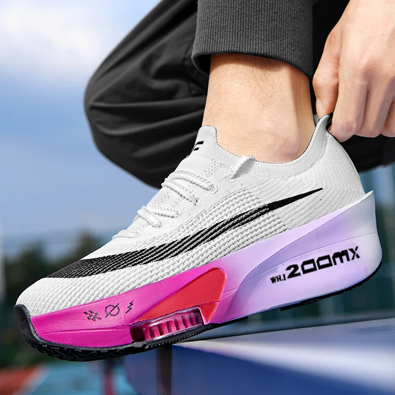 Men Running Shoes Anti Rollover Support Durable Sports Shoes Lightweight Anti Slip Women Professional Racing Running Shoes thumbnail 5