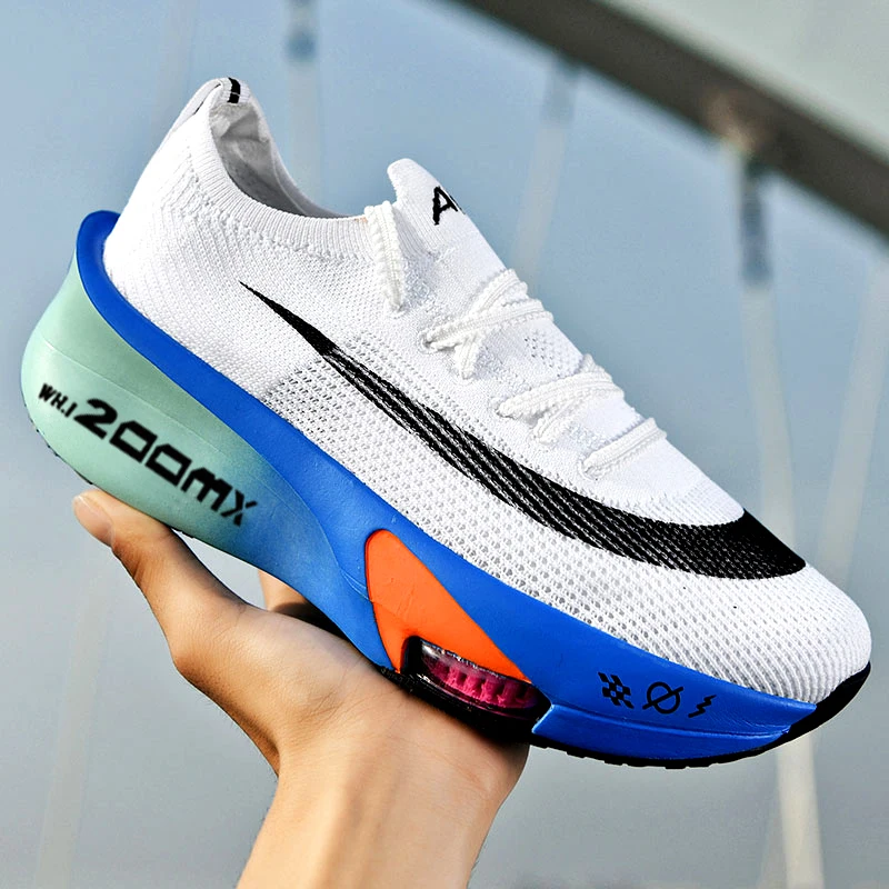 Men Running Shoes Anti Rollover Support Durable Sports Shoes Lightweight Anti Slip Women Professional Racing Running Shoes thumbnail 4
