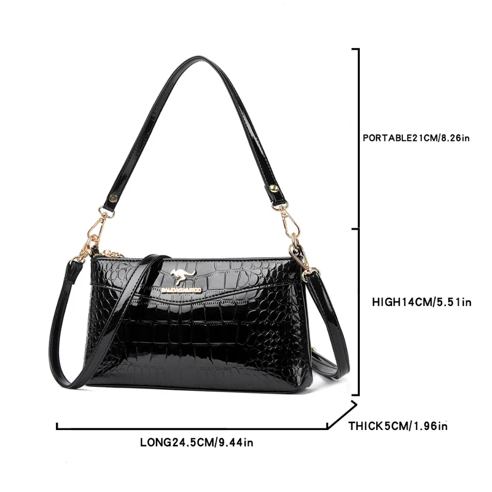 Genuine Brand Phone Coin Sac Luxury Handbags Women Bags Designer 2025 Female Patent Leather Shoulder Crossbody Messenger Bags thumbnail 5