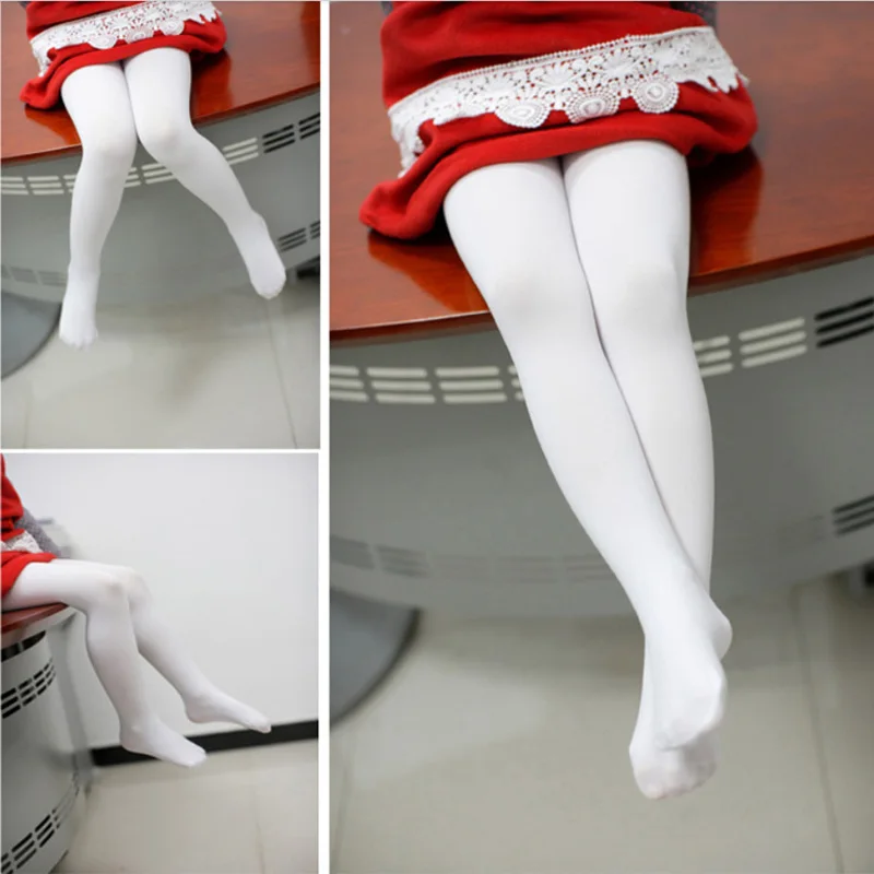 Children Girls Tights Stockings for Kids Plain Solid Classic Dance Footed Pantyhose Baby Velvet Candy Color Spring Summer Tight thumbnail 4