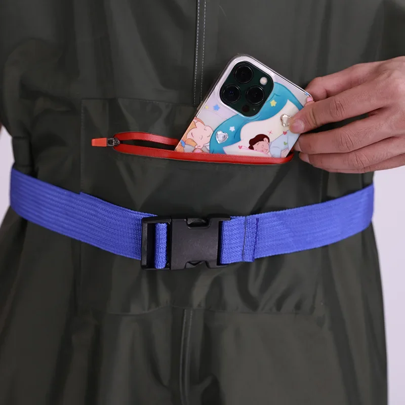 Thickened Half-length Chest Wading Pants with Knee Protectors for Fishing Suit Waterproof Clothing Overall Suit for Men thumbnail 2