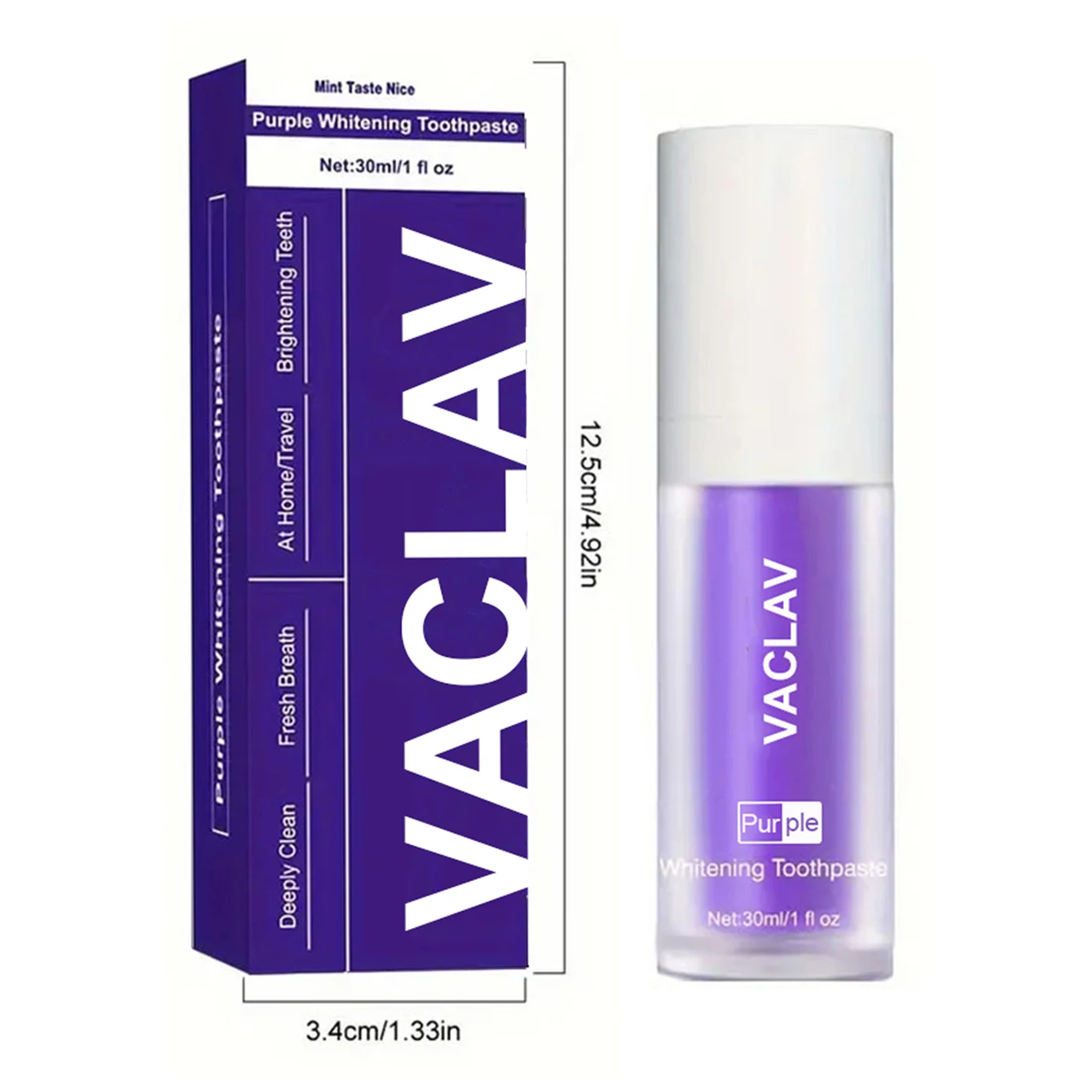 Vaclav Purple Toothpaste Teeth Whitening Clean Colour Corrector Tooth Stain Removal Tooth Paint Booster Brightness Reduce Yellow thumbnail 6