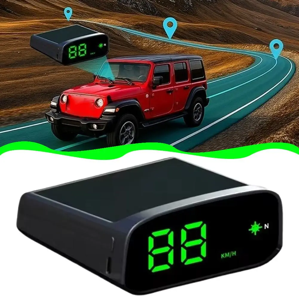 Solar Head Up Display GPS+ Digital Car Speedometer Beidou Dual System Intelligent Light Sensing HUD Car Universal Accessories thumbnail 2