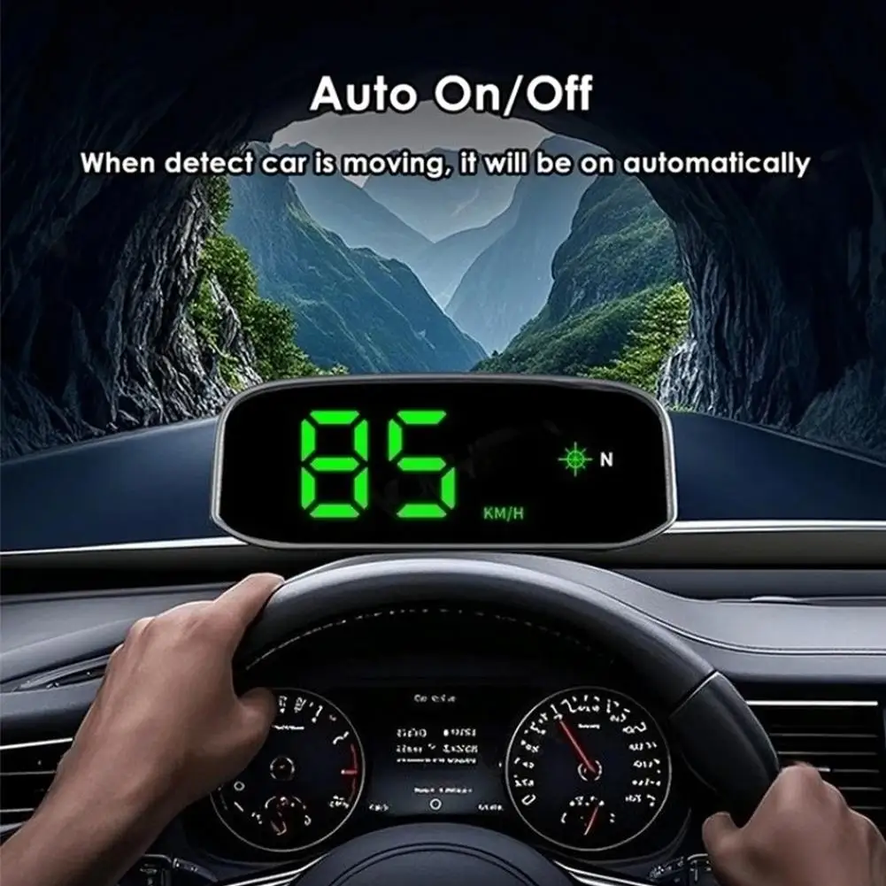 Solar Head Up Display GPS+ Digital Car Speedometer Beidou Dual System Intelligent Light Sensing HUD Car Universal Accessories thumbnail 4