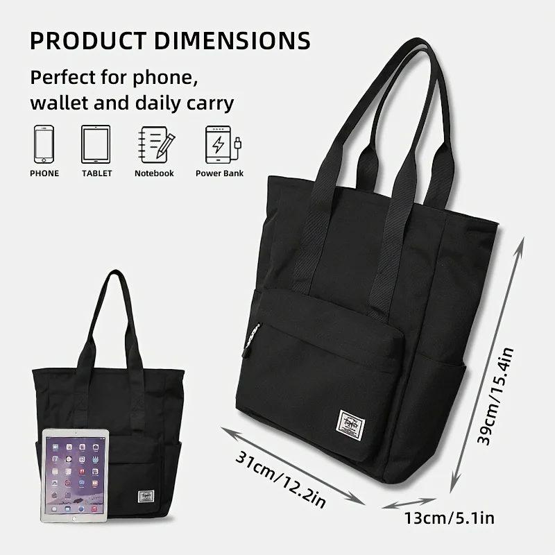 Simple Men's Shoulder Bag Large Capacity Oxford Top-Handle Bags Multiple Pockets Bags For Student Put The Book thumbnail 2