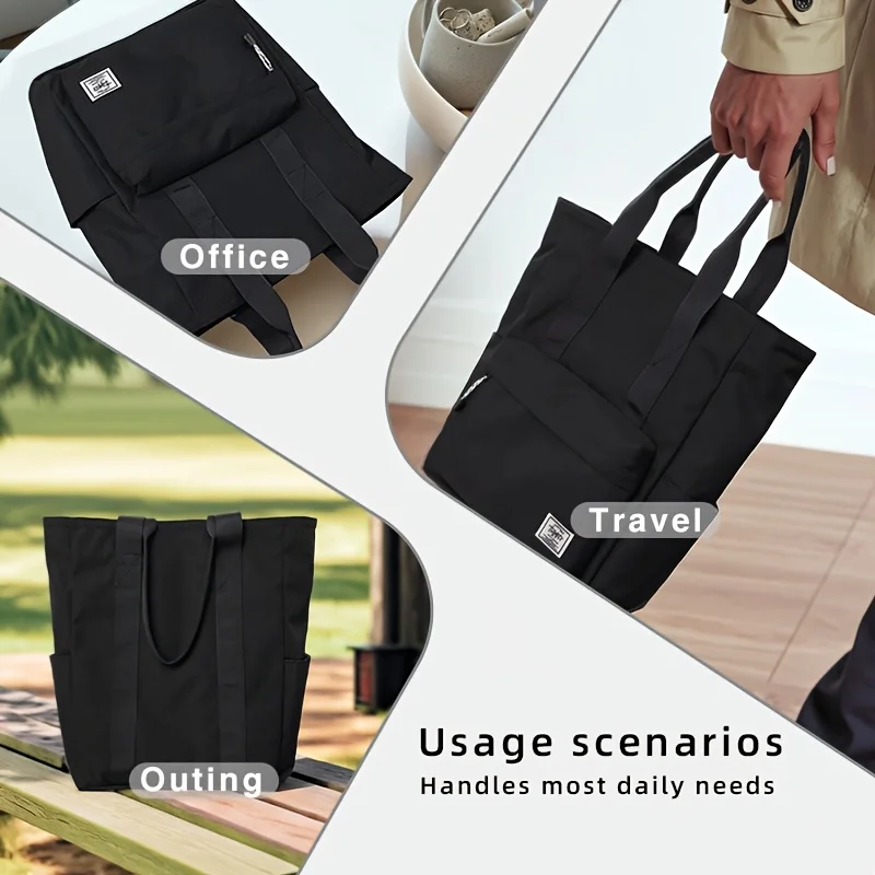 Simple Men's Shoulder Bag Large Capacity Oxford Top-Handle Bags Multiple Pockets Bags For Student Put The Book thumbnail 4