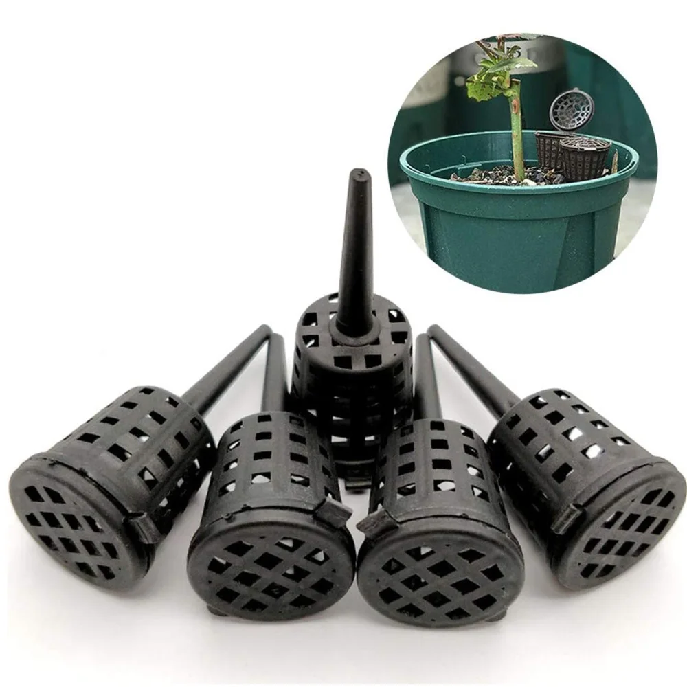5Pcs Fertilizer Mesh Baskets Garden Nursery Pots Portable Aquarium with Lid Planting Nutrition Cups for Succulent,Orchid,Bonsai thumbnail 2