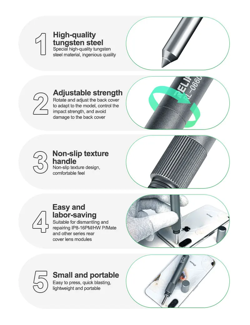 RL-066C Back Cover Glass Disassembly Tool for iPhone X Xs Max Xr 11 -16 Pro Max Repair Rear Housing Glass Remove Opening Tools thumbnail 2