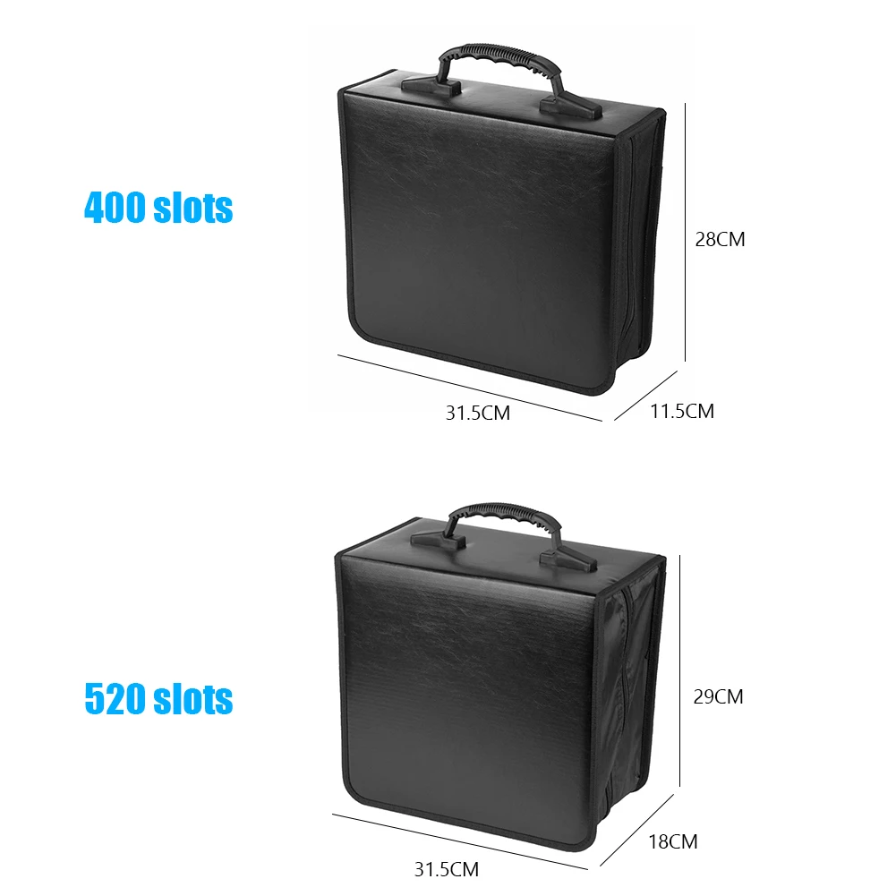 520 Discs DVD CD Holder Dustproof Storage Bags Zipper Album Organizer Media Storage Box Portable CD DVD Wallet Carrying Bag Case thumbnail 6