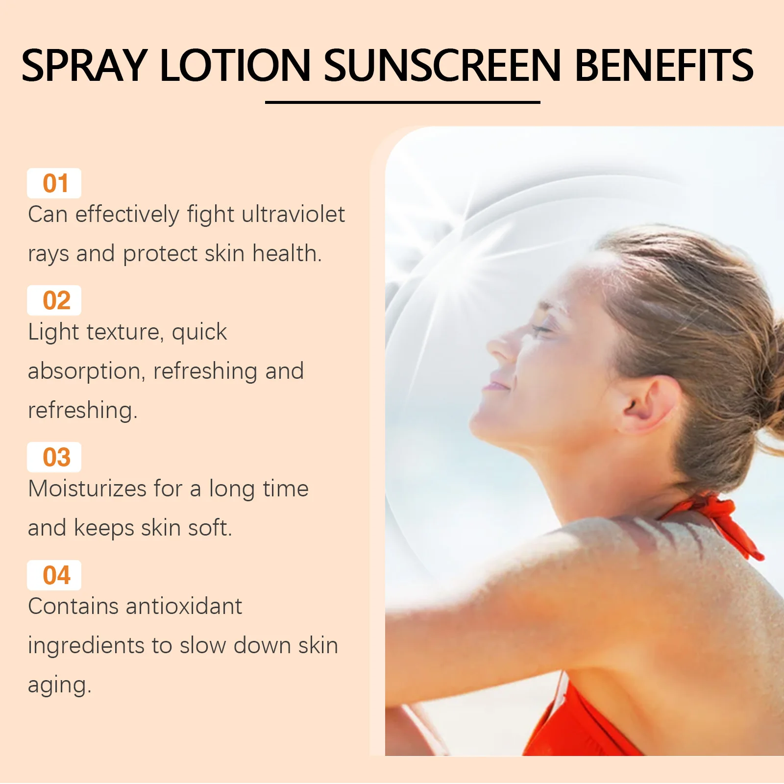 EELHOE Sun Protection Face Spray, Hydrating Moisturizer with UV Filter Lightweight Daily SPF60 Mist for Sensitive Skin Oil-Free thumbnail 3