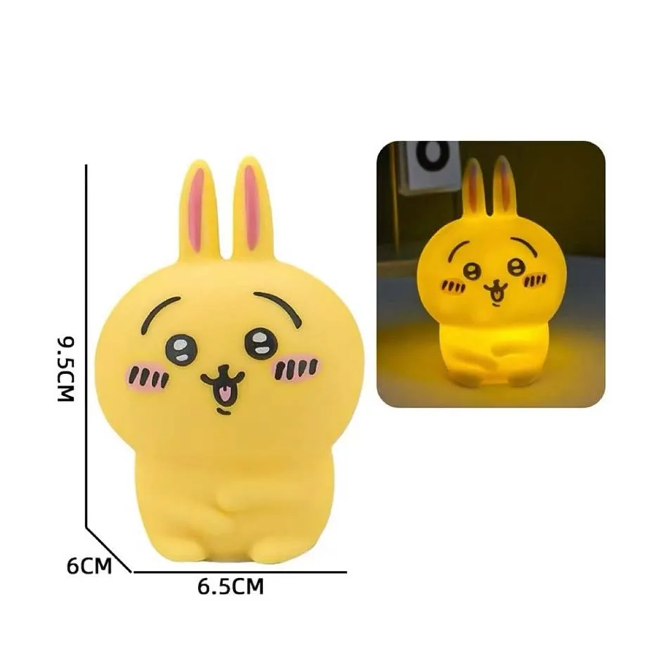 Cute Chikawa Kawaii Bedroom Desktop Decoration Hachiware Usagi Cartoon Vinyl Doll Night Light Luminous Toy Surprise Girl Gifts thumbnail 5