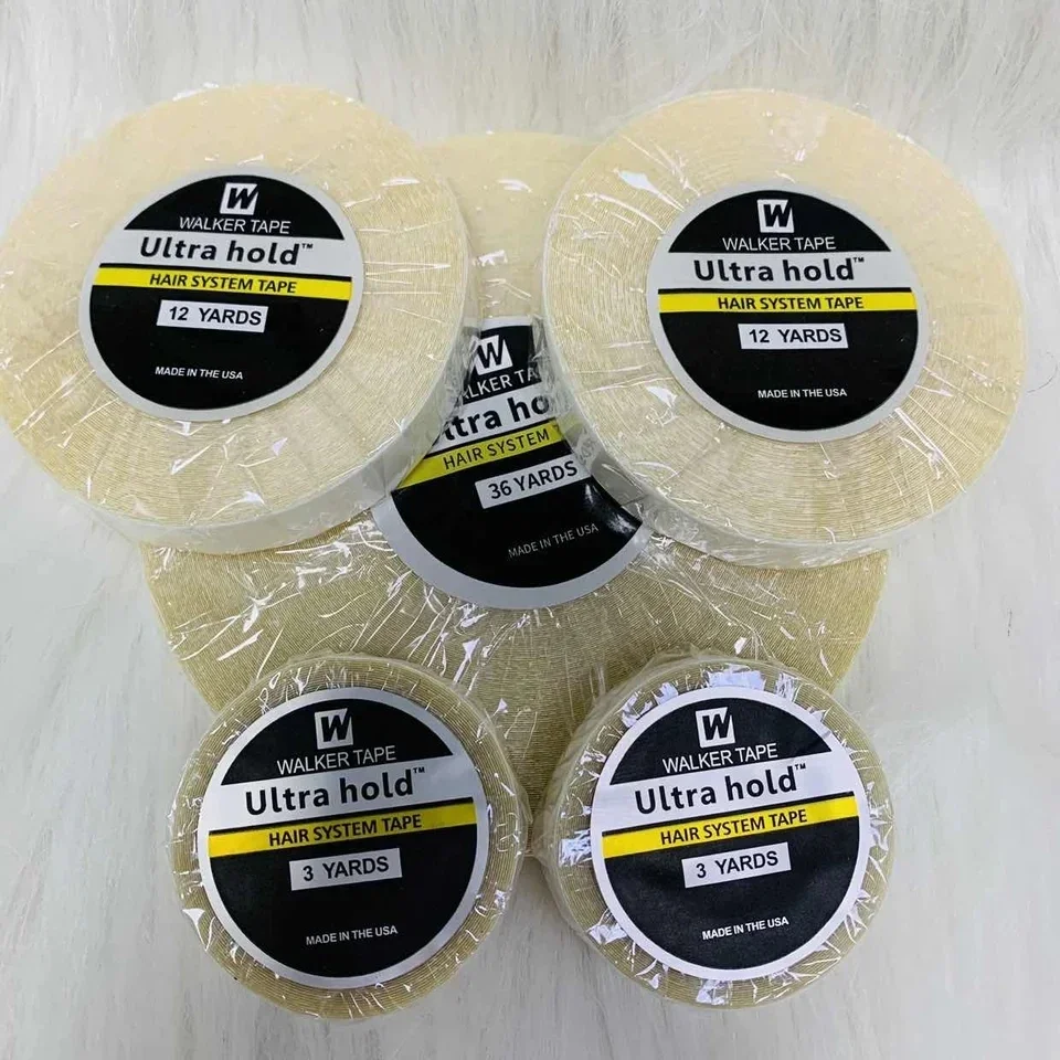 Ultra Hold Hair System Tape Double Sided Adhesives Tape For Hair Extension Toupee Wig White Tape Strong Hold thumbnail 2
