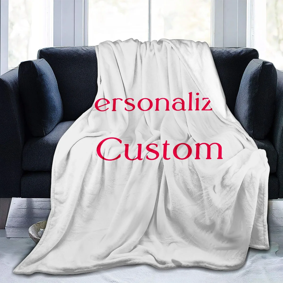 Personalized Custom Blanket with Photo - Unique Gift for Boyfriend Birthday Girls Dogs Guest Celebration Soft Comforter Throw thumbnail 5