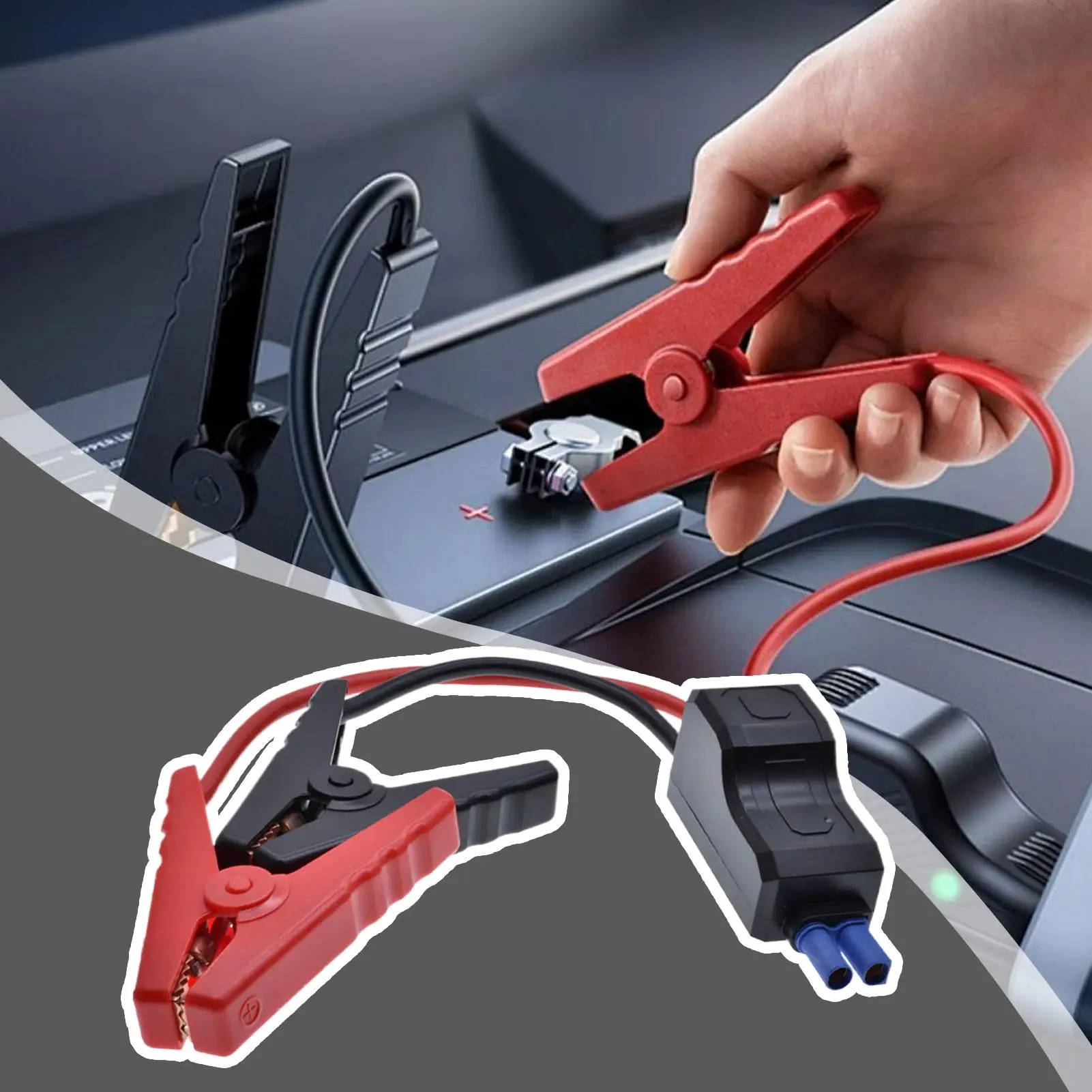 Car Battery Starter Car Jumper Starter 650A Auto Shutoff Power Pack Reverse Polarity Protection For Commercial Vehicles SUV thumbnail 2