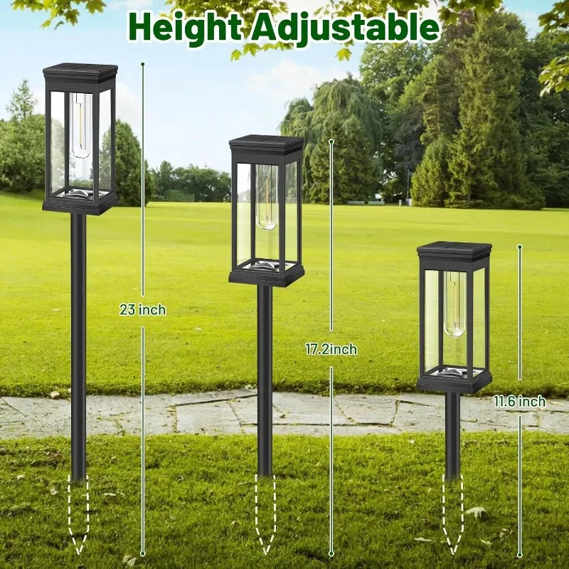 Waterproof Bright Solar Pathway Lights Energy Efficient LED Landscape Lamps for Yard Garden Walkway Driveway Night Illumination thumbnail 5