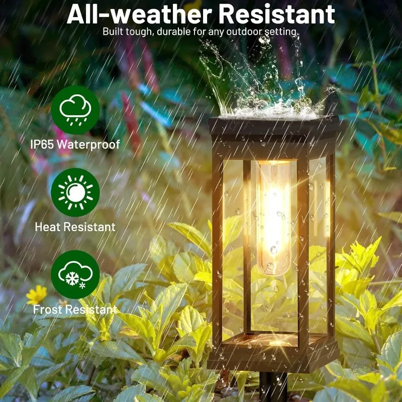 Waterproof Bright Solar Pathway Lights Energy Efficient LED Landscape Lamps for Yard Garden Walkway Driveway Night Illumination thumbnail 3