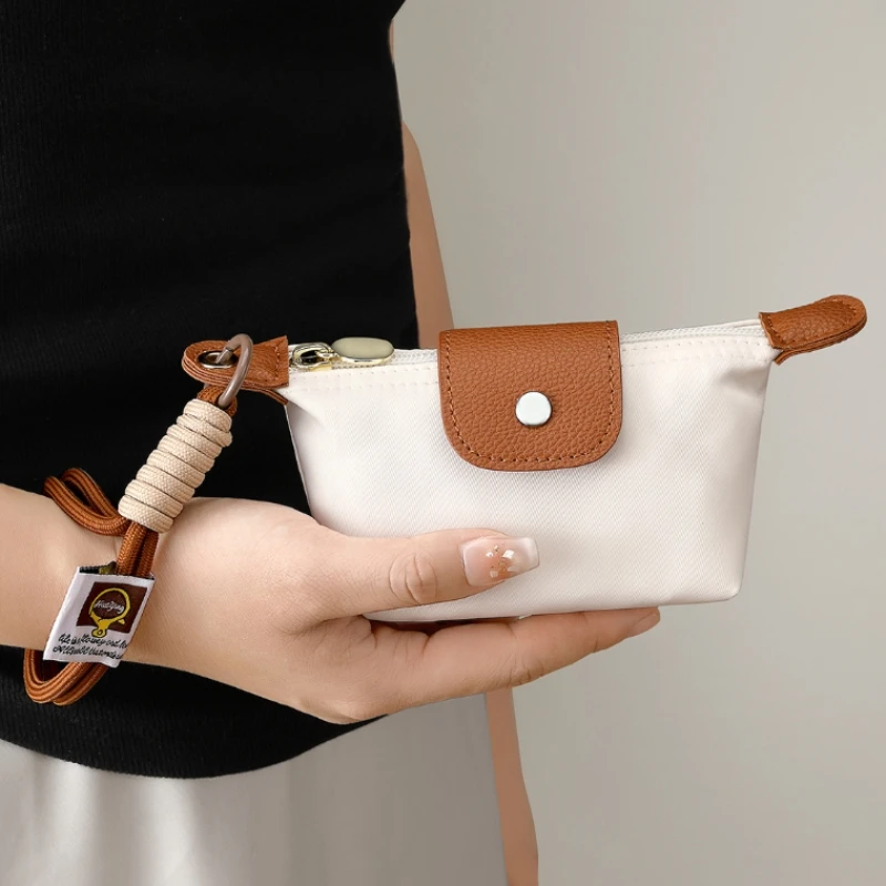 Portable Large Capacity Coin Purse Wrist Strap Keychain Travel Wallet Women Zipper Mini Cosmetic Bag Girls Bank Card Key Bag thumbnail 2