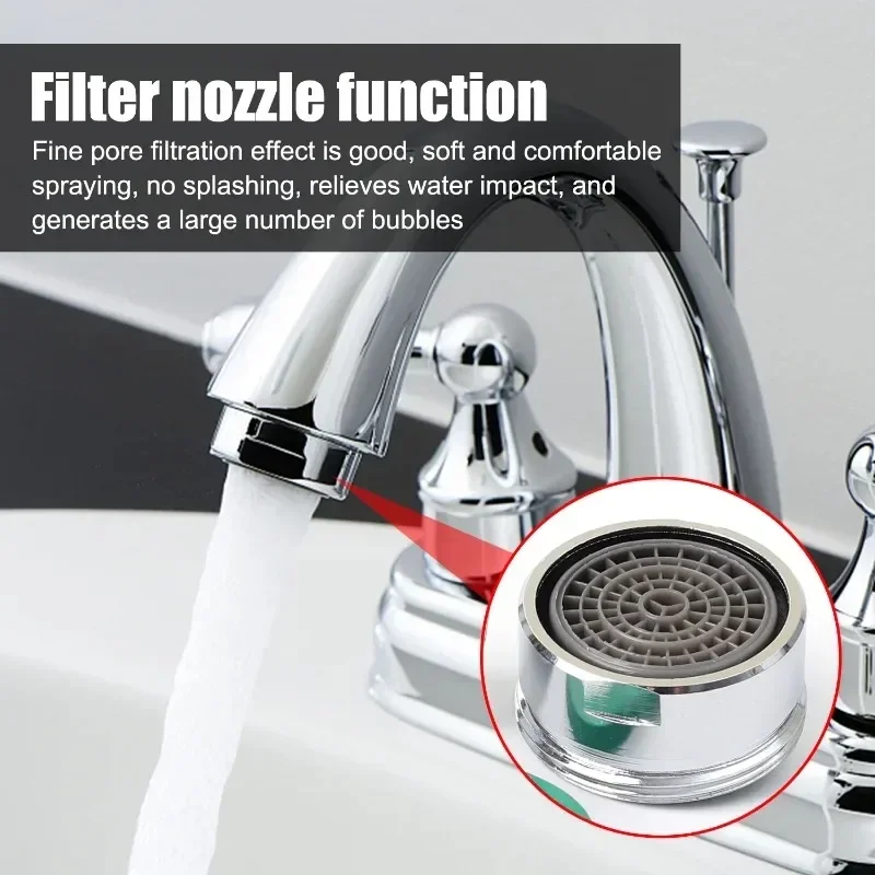 1/20PCS 10pcs Water Saving Faucet Aerator Replaceable Filter Mixed Nozzle M24 24mm Thread Bathroom Faucet Bubbler Accessories thumbnail 5