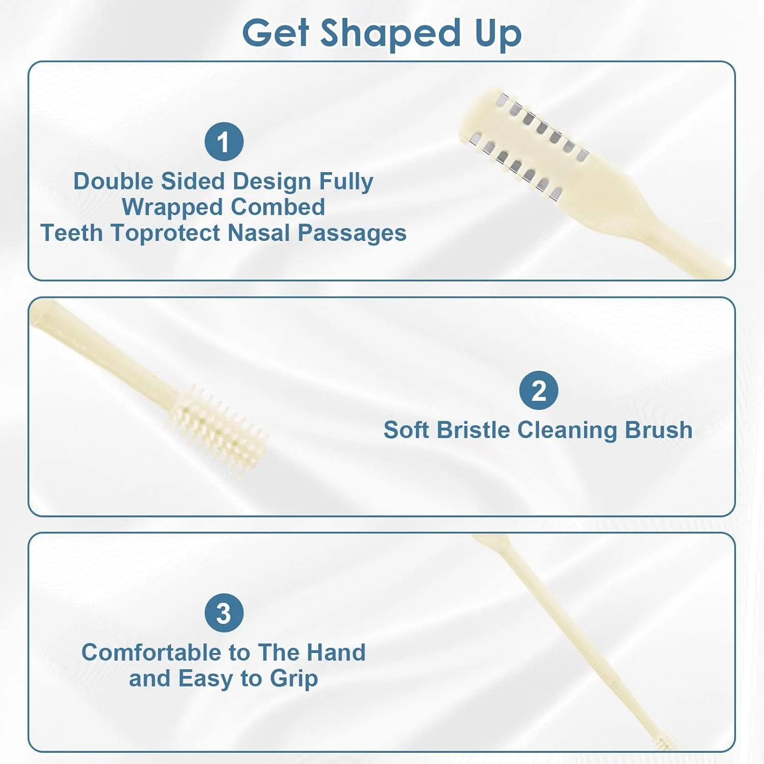 12 Pcs 2-in-1 Nasal Hair Cutter, Upgrade Double Sided Nose Hair Knife, 360° Nostril Hair Remover Tool, Nose Hair Trimmer for Men thumbnail 3