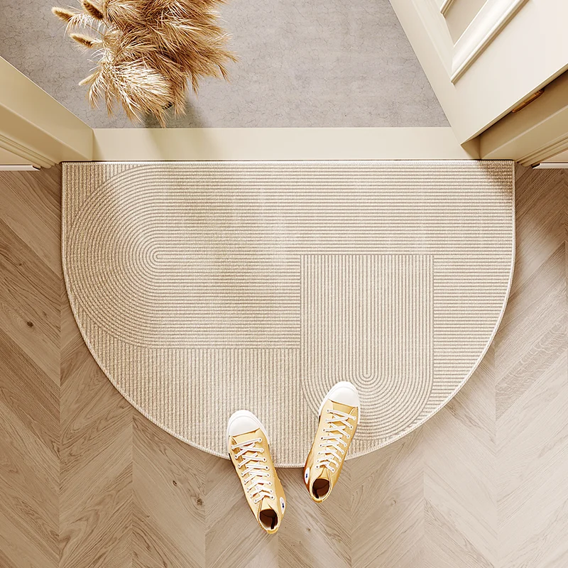 VIKAMA Modern Simple Entry Door Mat Semi-circular Non-slip Dirty Resistant Entryway Foot Mat Kitchen Carpet Home Decoration thumbnail 4