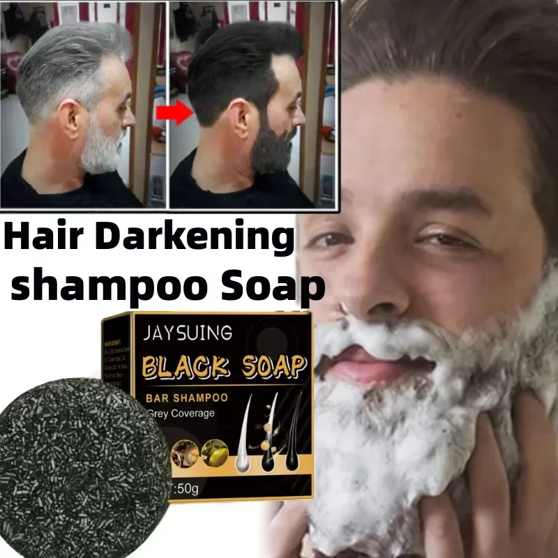 Gray White Hair Treatment Serum Soap Fast White To Black Repair Nourish Beard Hair Roots Shampoo Men Women Beauty Health Care thumbnail 6