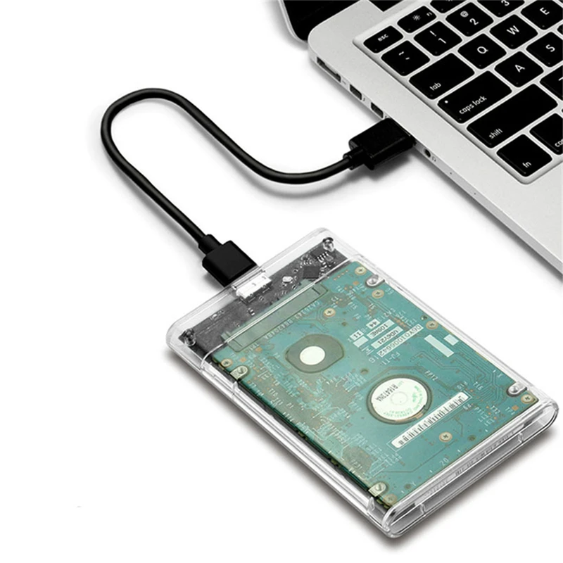 Transparent HDD Case HDD Enclosure 2.5 Inch SSD SATA To USB 3.0 Type-C 3.1 Adapter Portable External Hard Drive Box Tool-Free thumbnail 5