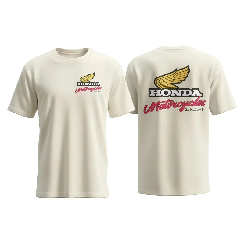 Honda 2025 Enw Hot Authorized Clothing Summer Short Sleeve T-Shirt Car and Motorcycle Clothing Comfortable Cotton Car Pattern