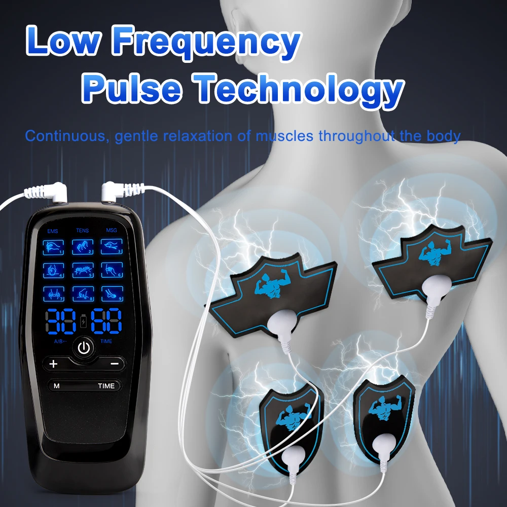 Ems Eletric Muscle Stimulator Therapy High-Frequency Tens Muscle Stimulator Physiotherapy Pulse Body Massager Slimming Machine thumbnail 3