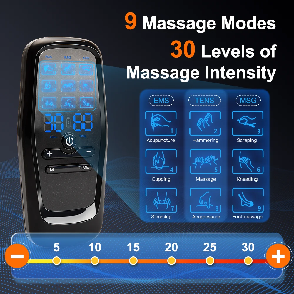 Ems Eletric Muscle Stimulator Therapy High-Frequency Tens Muscle Stimulator Physiotherapy Pulse Body Massager Slimming Machine thumbnail 2