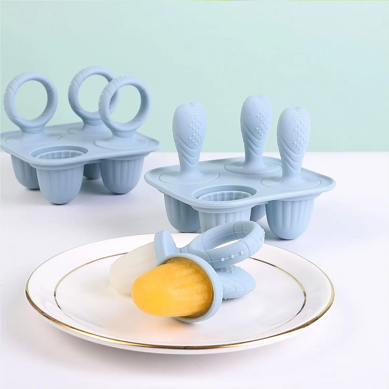 Baby Silicone Mold Set,Teething Teether,Perfect for Freezing Breast Milk, Formula & Smoothies - Essential Baby Feeding Accessory thumbnail 3