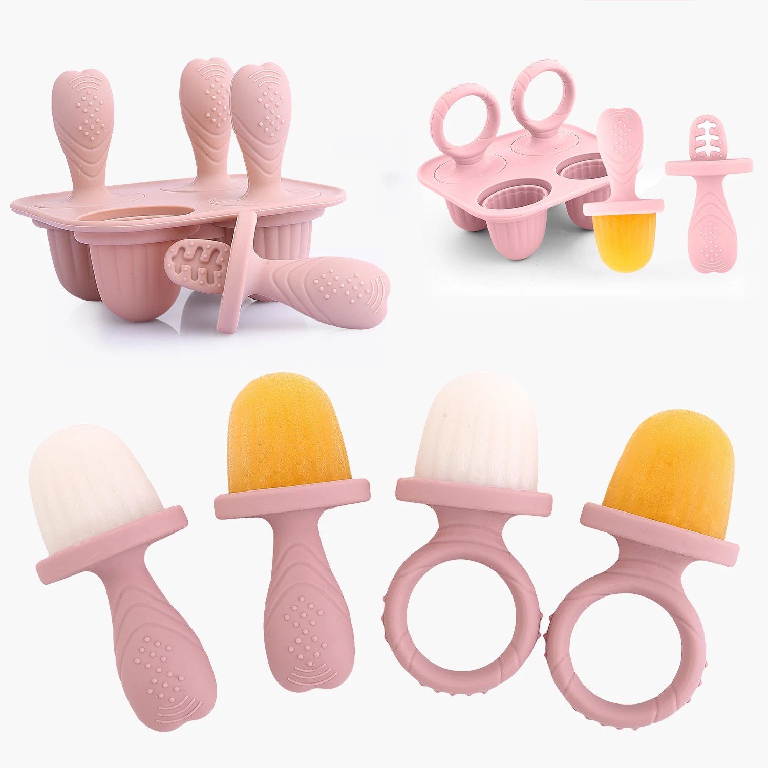 Baby Silicone Mold Set,Teething Teether,Perfect for Freezing Breast Milk, Formula & Smoothies - Essential Baby Feeding Accessory thumbnail 2