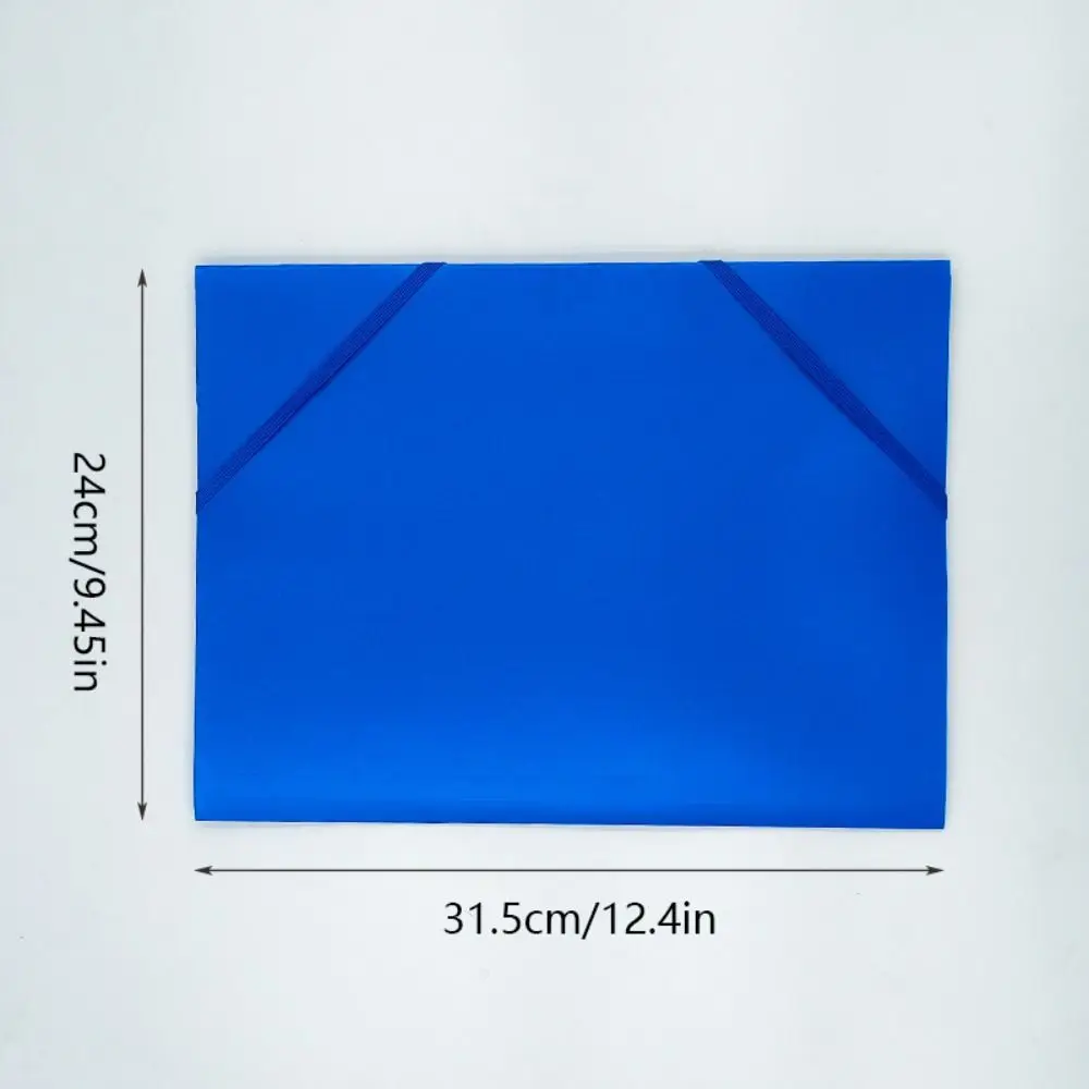 New Plastic A4 File Folder Expandable Large Capacity File Case Elastic Strap Design File Bag School Office thumbnail 4