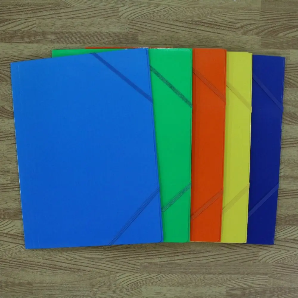 New Plastic A4 File Folder Expandable Large Capacity File Case Elastic Strap Design File Bag School Office thumbnail 2