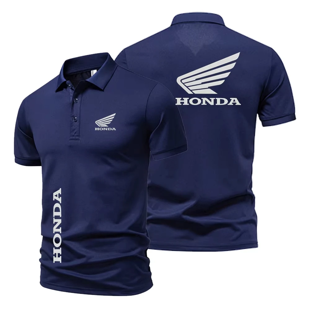 Men's and women's short-sleeved T-shirt Honda racing POLO T-shirt motorcycle print T-shirt high quality summer