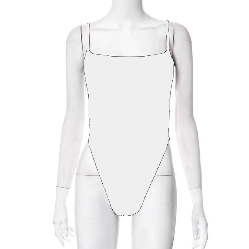 Y2k Streetwear Tops Thin Shoulder Strap Fashion Bodysuit New Women Slim Fit Short Patchwork Backless Pure Colour Hollow Jumpsuit thumbnail 6