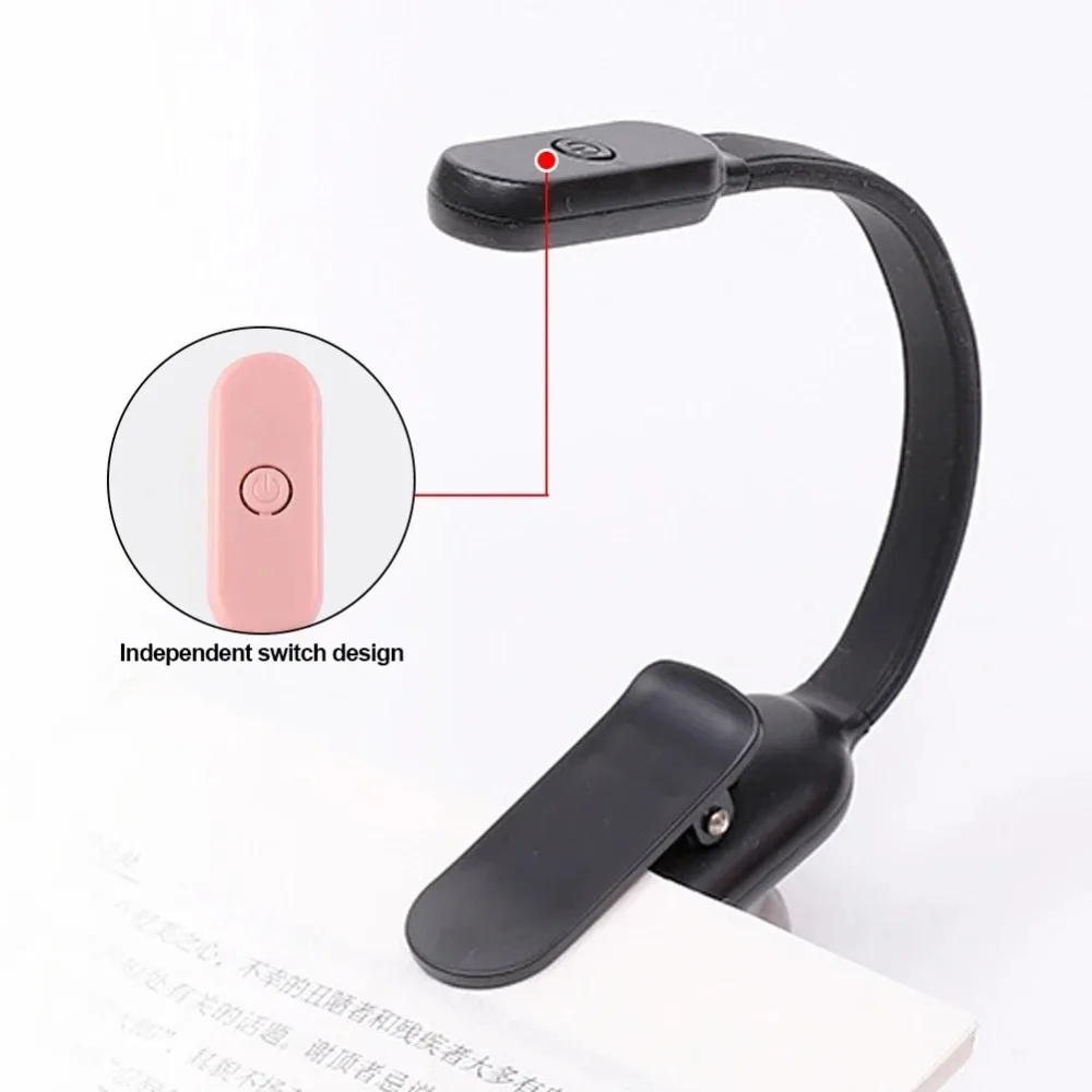 LED Desk Lamp Mini Book Light 3 Brightness Levels USB Rechargeable Clip On Study Lamp for Bedroom Dormitory Travel Reading thumbnail 4