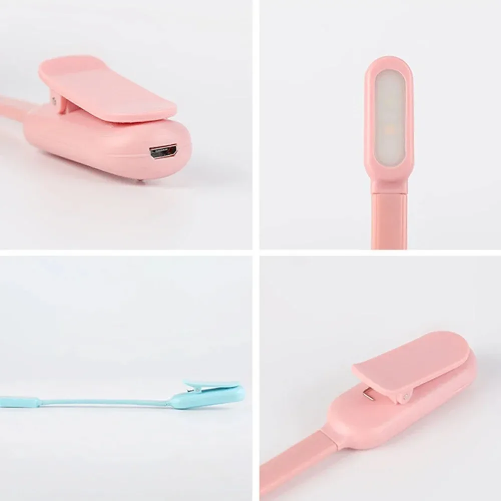 LED Desk Lamp Mini Book Light 3 Brightness Levels USB Rechargeable Clip On Study Lamp for Bedroom Dormitory Travel Reading thumbnail 6