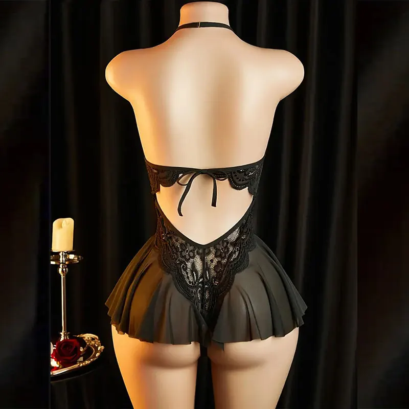 Desire Night Erotic Costumes Sexual Temptation With Open Crotch Women Lingerie Hot Dress Babydoll Sex Bodysuit 18 xxx Underwear thumbnail 3