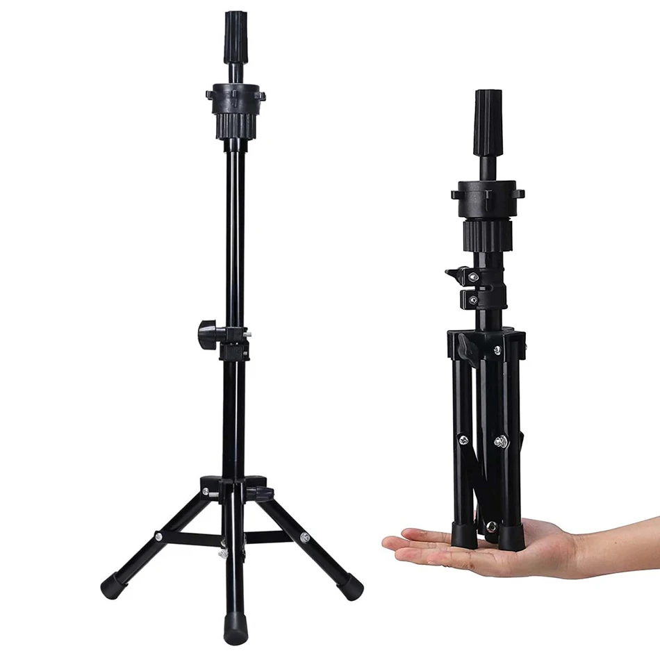36cm-56cm Adjustable Mannequin Head Stand Tripod Hairdressing Training Head Stand For Salon Use Wig Display Head Stand