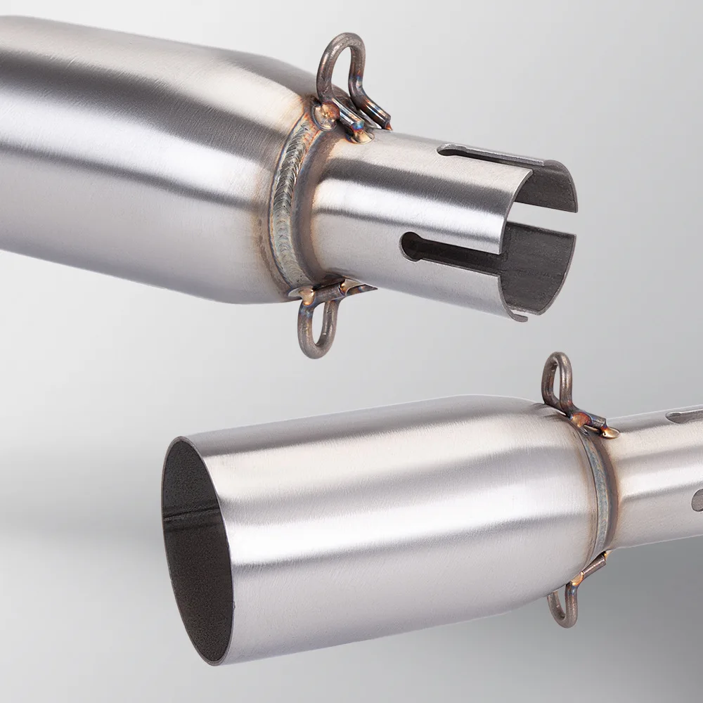 ZK Motorcycle Modification Exhaust Pipe Exhaust Middle Section 28 32 38 40 45mm Adapter 51mm Exhaust non-destructive Install thumbnail 3