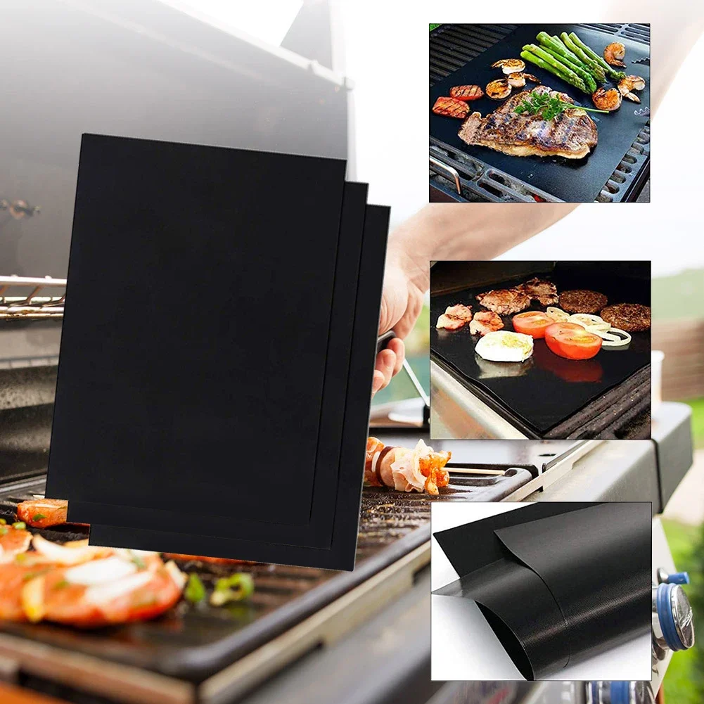 1-10PCS Non-stick BBQ Grill Mat Barbecue Outdoor Baking Mat Reusable BBQ Cooking Grilling Sheet for Party Grill Mat Kitchen Tool thumbnail 2