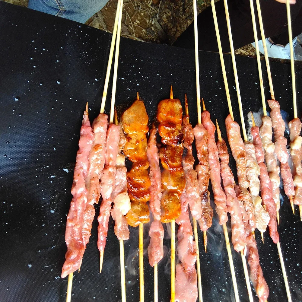 1-10PCS Non-stick BBQ Grill Mat Barbecue Outdoor Baking Mat Reusable BBQ Cooking Grilling Sheet for Party Grill Mat Kitchen Tool thumbnail 3