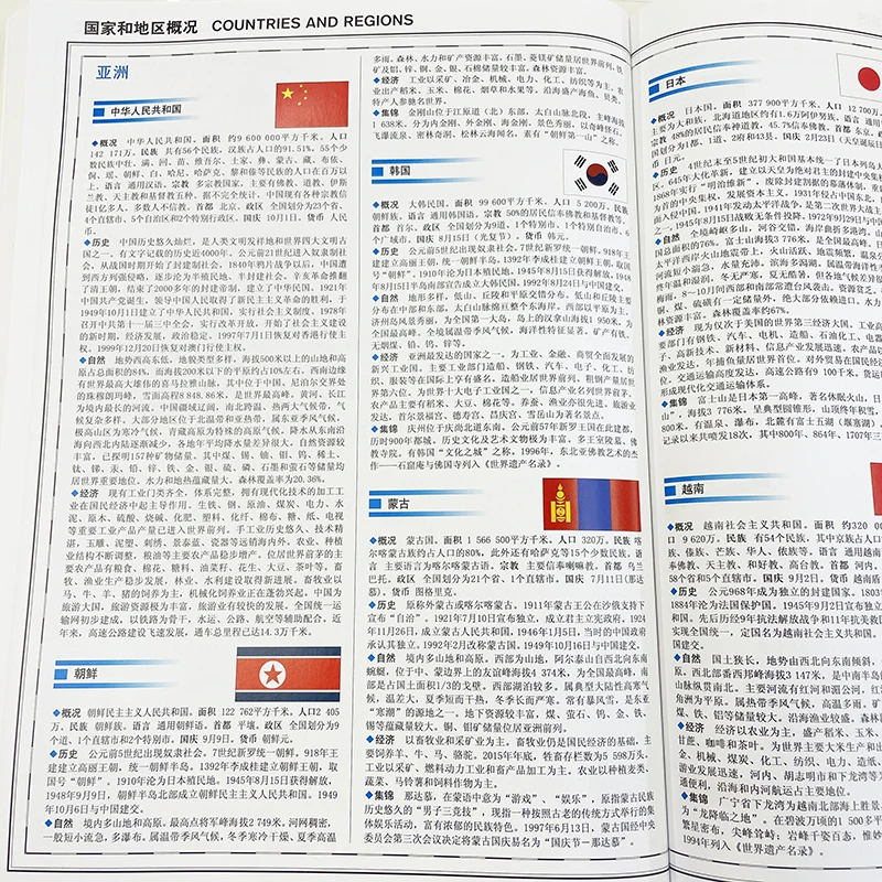 2025 A4 Size 225Pages Atlas of the World Large Print Map Book Bilingual Version( Chinese&Other Language) Geographical Reference thumbnail 6