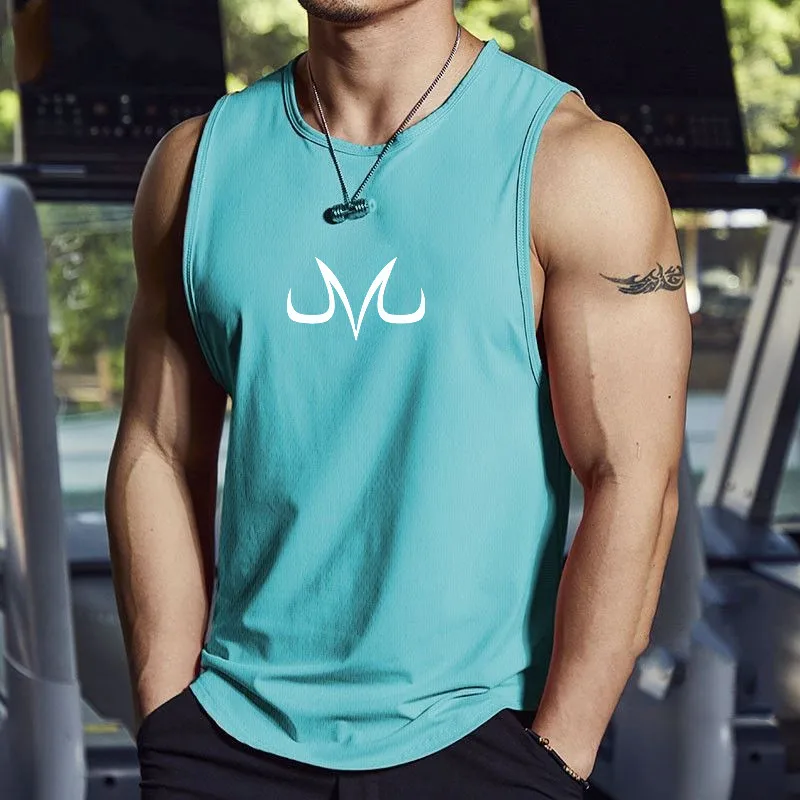 Men's sleeveless fitness shirt anime M sports leisure jogging fast drying summer training clothes fitness men thumbnail 5